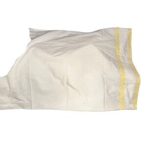 Matouk white Yellow trim single king Pillowcase
